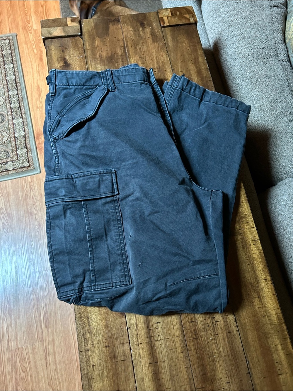 GAP Black Cargo Pants with Flap Pockets